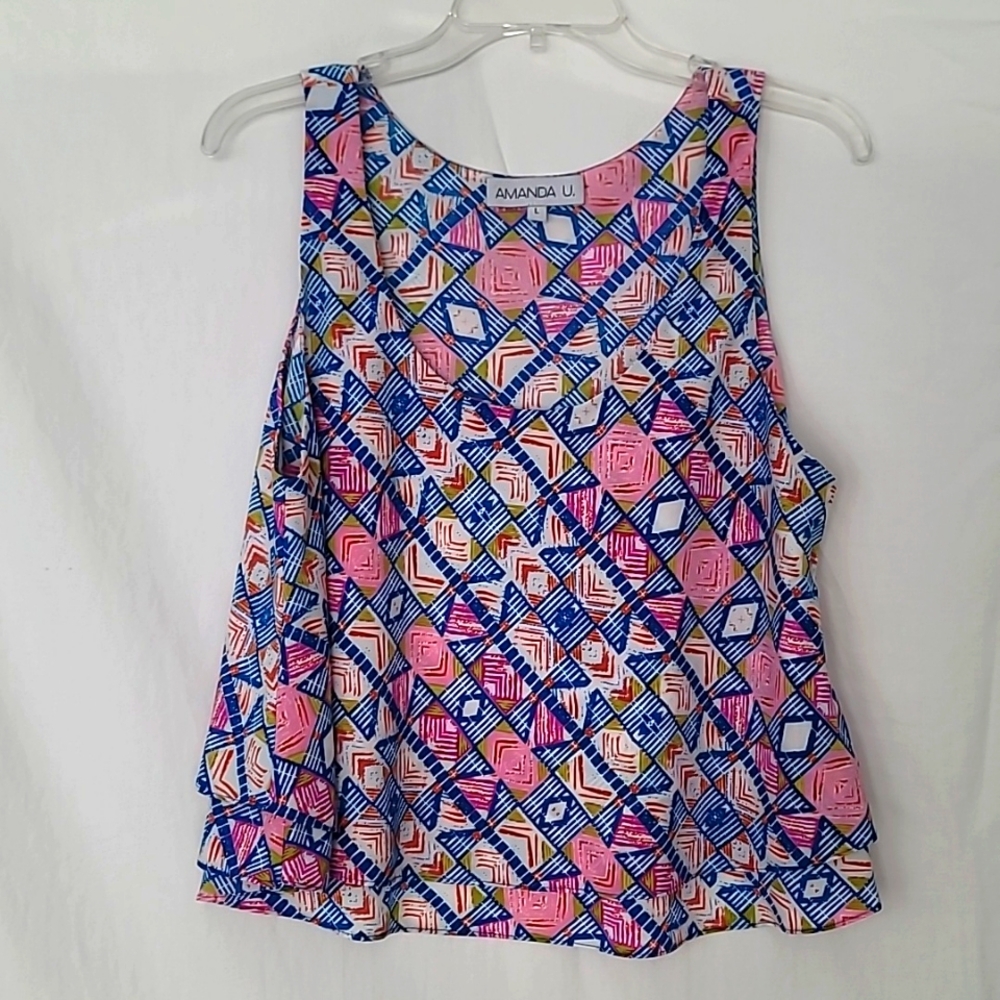 Amanda U. Colorful Tank Top